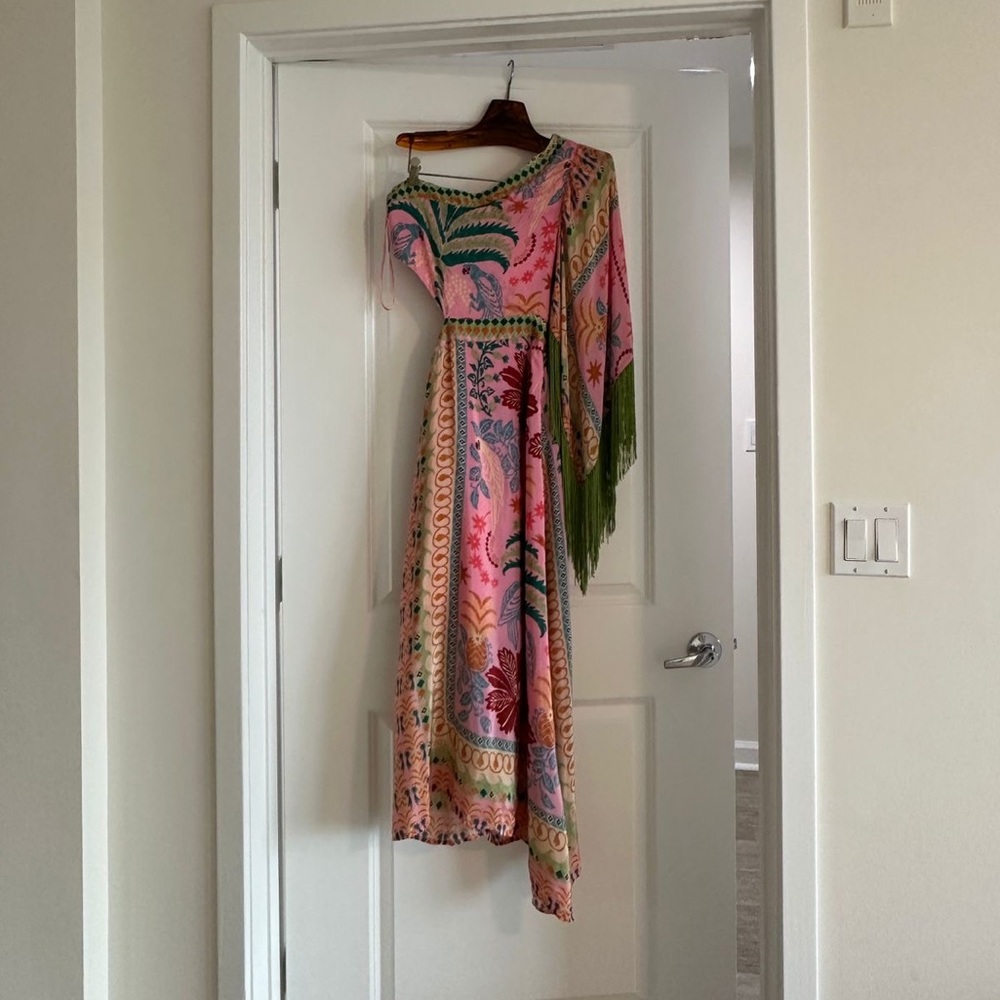 FARM Rio Multicolor Floral One-Shoulder Maxi Dress - Picture 8 of 10
